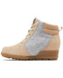 SOREL Women's Evie Lace-Up Wedge Ankle Booties Ceramic Size 7.5M